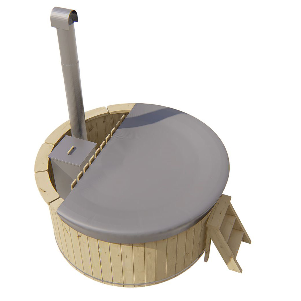 Hottub met interne RVS kachel ø200 cm onbehandeld vuren 4 Hottub met interne RVS kachel ø200 cm onbehandeld vuren - Afbeelding 4