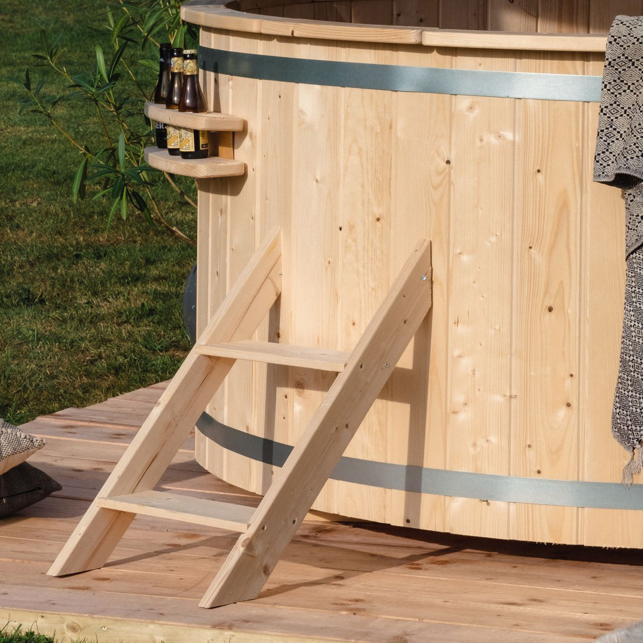 Hottub met interne RVS kachel ø200 cm onbehandeld vuren 5 Hottub met interne RVS kachel ø200 cm onbehandeld vuren - Afbeelding 5