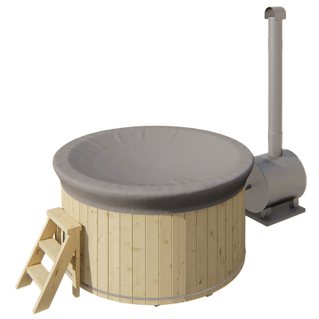 Hottub met externe RVS kachel ø200 cm onbehandeld vuren 5 Hottub met externe RVS kachel ø200 cm onbehandeld vuren - Afbeelding 5