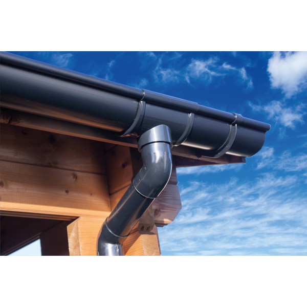 Dakgootset, kunststof, 100 mm, blokhut Niedersachsen