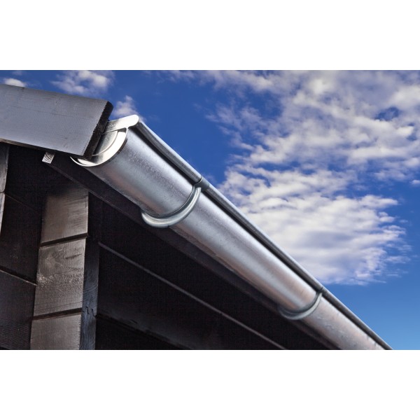 Dakgootset, verzinkt, 125 mm, blokhut Sigrid