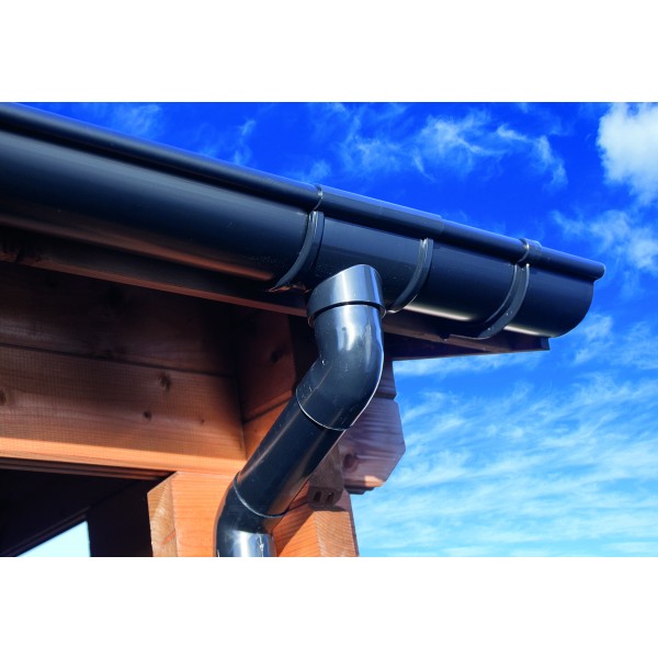 Dakgootset, kunststof, 65 mm, blokhut Meaghan