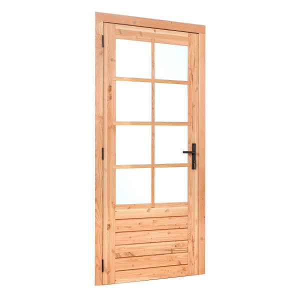 Douglas enkele glas deur dubbelglas 8-ruits B1100xH2150mm buitenmaat, linksdraaiend