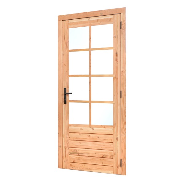 Douglas enkele glas deur dubbelglas 8-ruits B1100xH2150mm buitenmaat, rechtsdraaiend