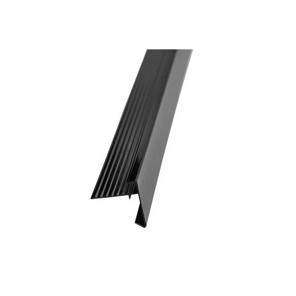 Blokhutaccessoires aluminium daktrim zwart 4,5 x 4,5 x 250 cm incl. 1 klang