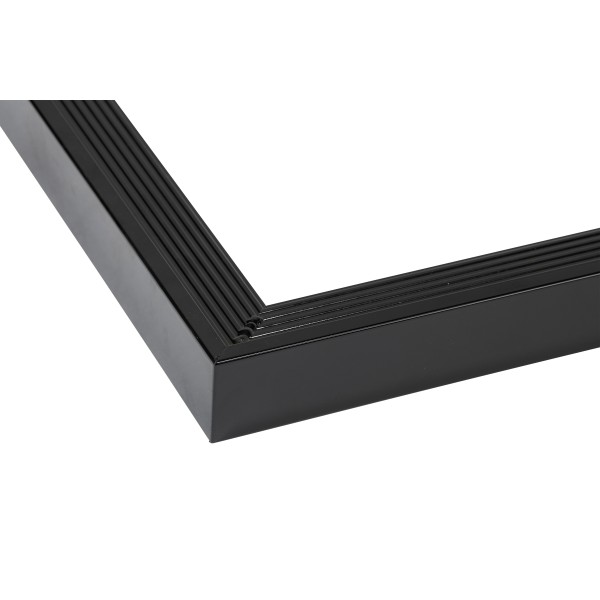 Blokhutaccessoires aluminium buitenhoek daktrim zwart 4,5 x 4,5 x 50 cm incl. 1 klang