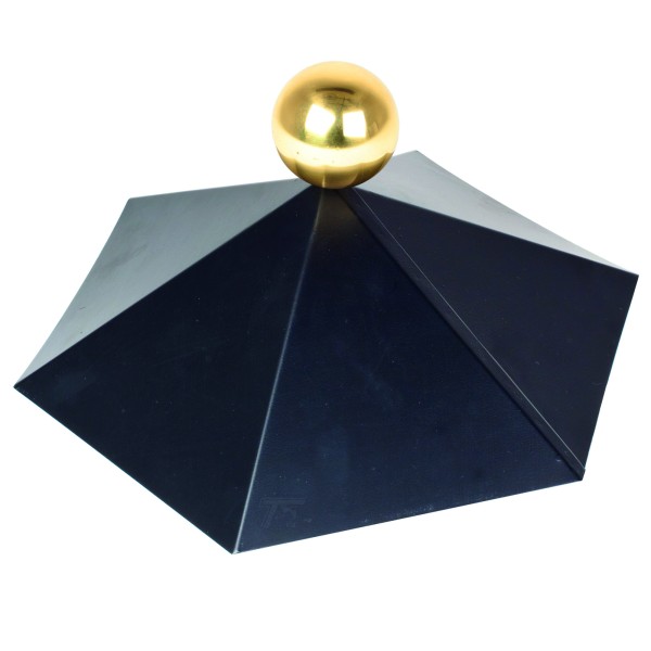 Afdekkap (exclusief bol) - Zwart - Zeshoekig dak