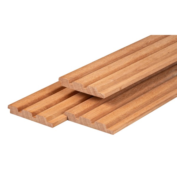 Bangkirai hardhout triple profiel 2,2 x 14,5 x 245 cm geschaafd