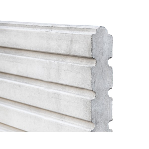 Berton©-motiefplaat smal wit/grijs H26 x D3,5 x L184 cm Deens rabat