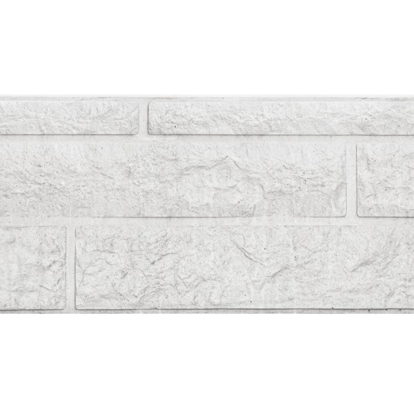 Berton©-motiefplaat wit/grijs H36 x D3,5 x L184 cm rotsmotief enkelzijdig