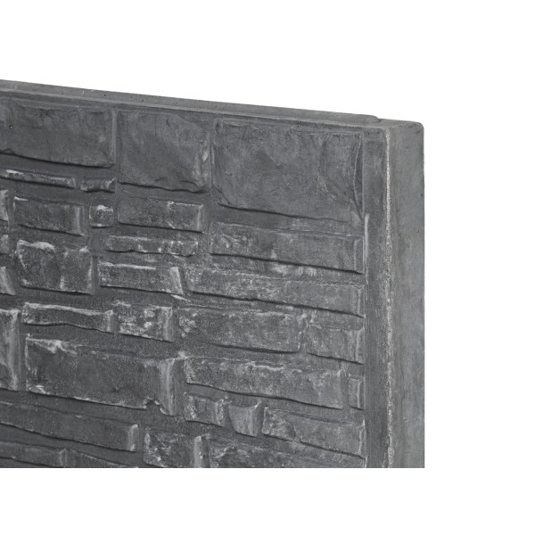 Berton©-motiefplaat antraciet H36 x D3,5 x L184 cm Rustico