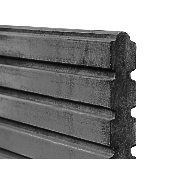 Berton©-motiefplaat smal antraciet H26 x D3,5 x L184 cm Deens rabat