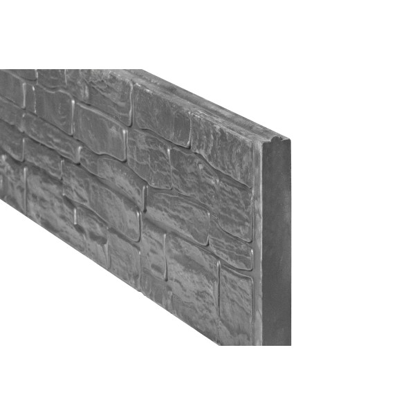 Berton©-motiefplaat smal antraciet H26 x D3,5 x L184 cm nostalgiemotief