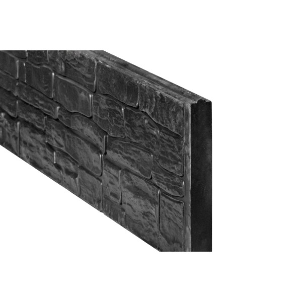 Berton©-motiefplaat smal antraciet gecoat H26 x D3,5 x L184 cm nostalgiemotief