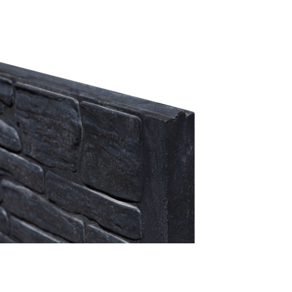 Berton©-motiefplaat antraciet gecoat H36 x D3,5 x L184 cm nostalgiemotief