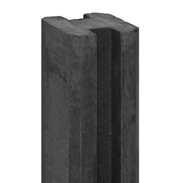 Berton©-sleufpaal Reest antraciet 115 x 115 x 280 cm met kabeldoorvoer