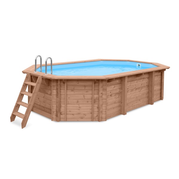 Luxe houten zwembad Daaibooi Beach 563 x 352 x 124 cm