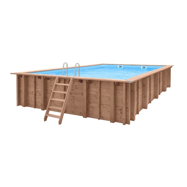 Luxe houten zwembad Playa Forti 834 x 492 x 138 cm