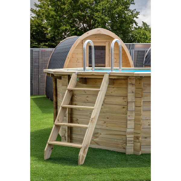 Luxe houten zwembad Playa Forti 8340x4920x1380mm 2 Luxe houten zwembad Playa Forti 8340x4920x1380mm - Afbeelding 2