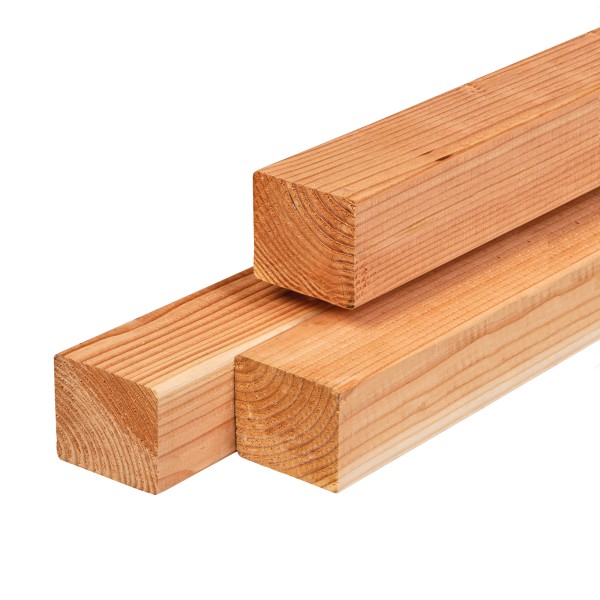 Red Class Wood ME vuren regel 4,5 x 4,5 x 300 cm, gedroogd, geïmpregneerd, geschaafd, 4 ronde hoeken