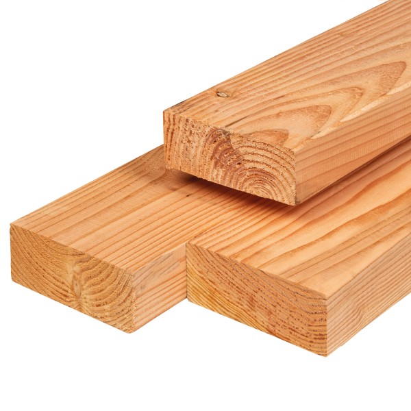 Red Class Wood ME vuren ligger 6,5 x 14,0 x 400 cm, gedroogd, geïmpregneerd, geschaafd, 4 ronde hoeken