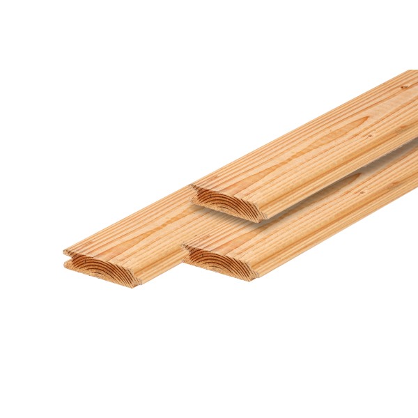Douglas blokhutprofiel 2,8 x 14,5 x 200 cm, gedroogd, geschaafd