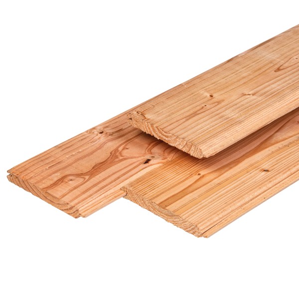 Douglas t&g-profiel 1,8 x 14,5 x 400 cm, gedroogd, geschaafd, 2 zijden vellingkant