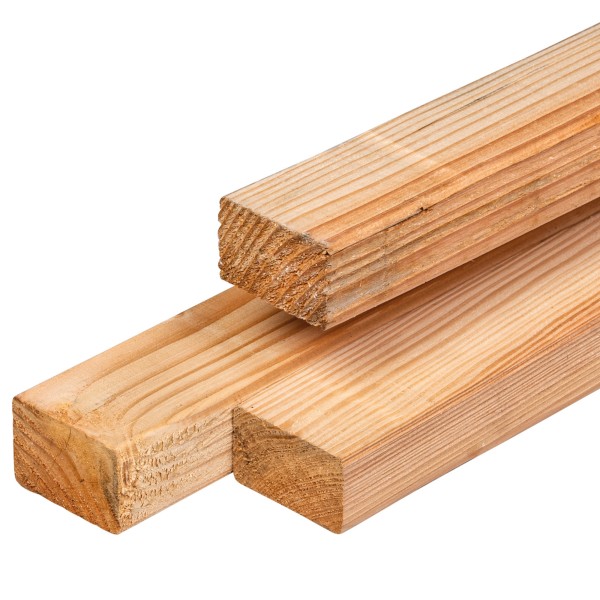 Douglas regel 40x60x4000mm, gedroogd, geschaafd, 4 ronde hoeken