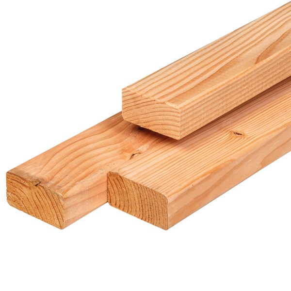 Douglas regel 45x90x5000mm, gedroogd, geschaafd, 4 ronde hoeken