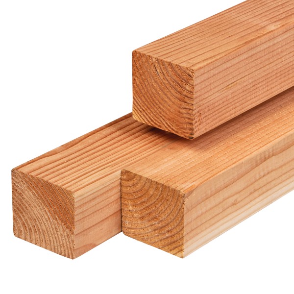 Douglas paal 110x110x3000mm, gedroogd, geschaafd, 4 ronde hoeken