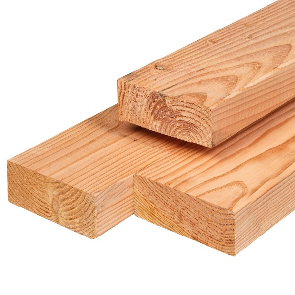 Douglas ligger 6,5 x 16,0 x 400 cm, gedroogd, geschaafd, 4 ronde hoeken