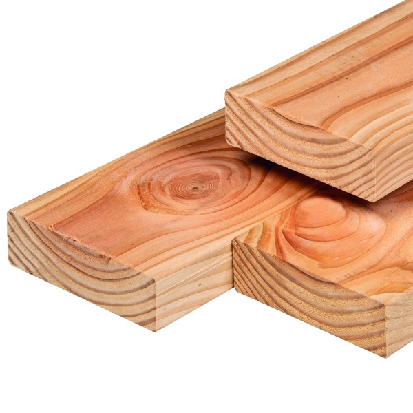 Douglas ligger 6,5 x 21,0 x 500 cm, gedroogd, geschaafd, 4 ronde hoeken