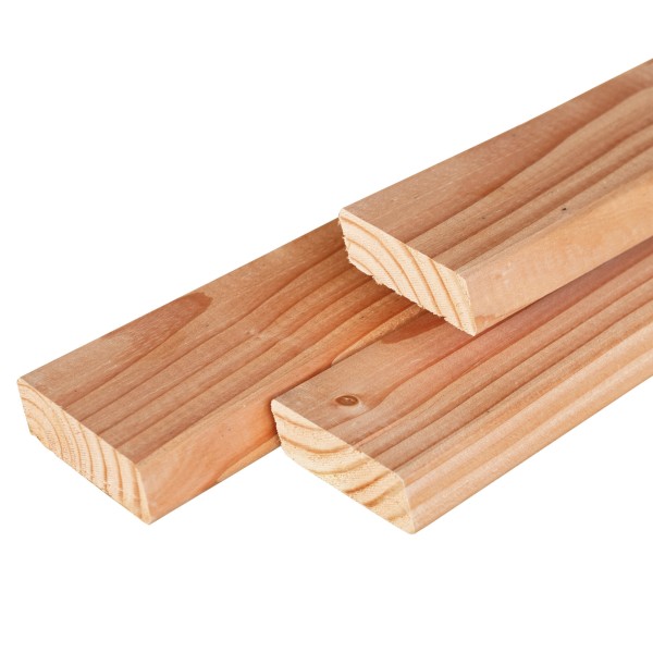 Douglas rhombus profiel 2,0 x 6,5 x 180 cm, gedroogd, geschaafd, 4 ronde hoeken