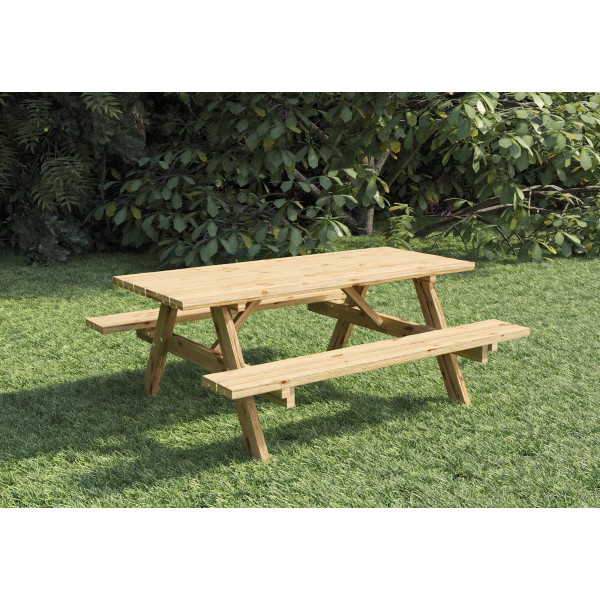 Picknicktafel Extra 200 cm vuren gedroogd, groen geïmpregneerd