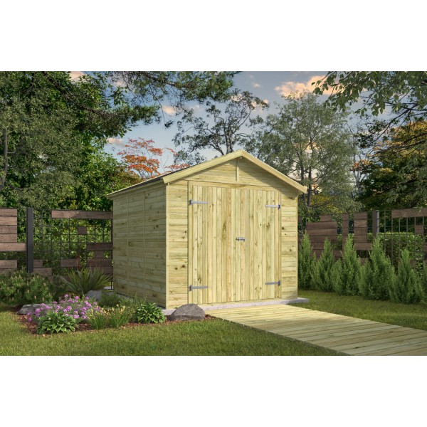 Tuinhuis Hugo vuren groen geïmpregneerd