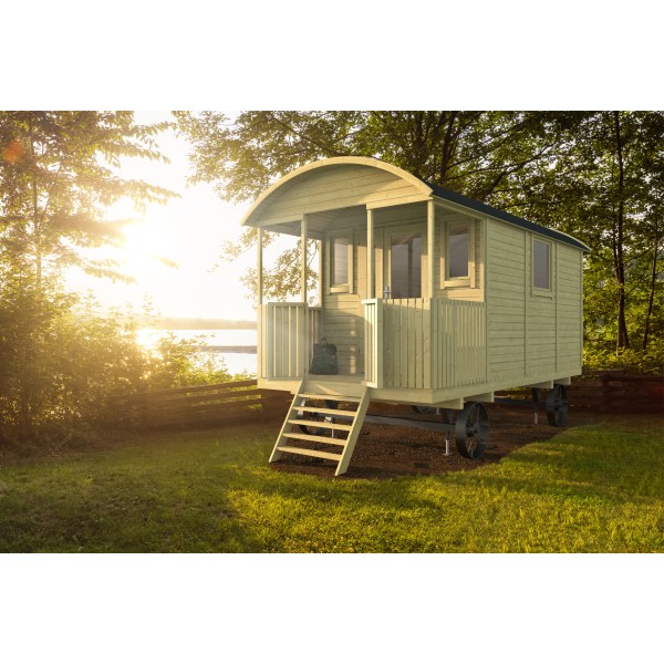 Circuswagen Paddy | 19mm | vuren onbehandeld | 480 x 240 cm | excl. onderstel