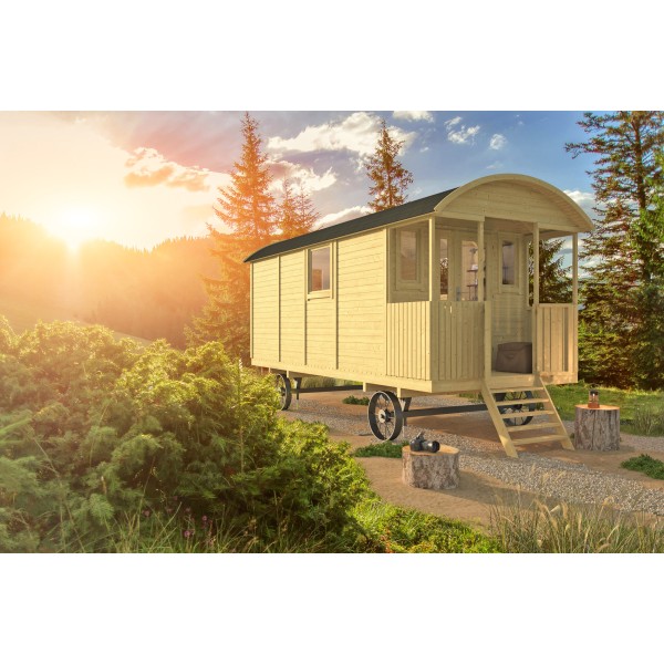 Circuswagen Kathy | 19mm | vuren onbehandeld | 500 x 240 cm | excl. onderstel