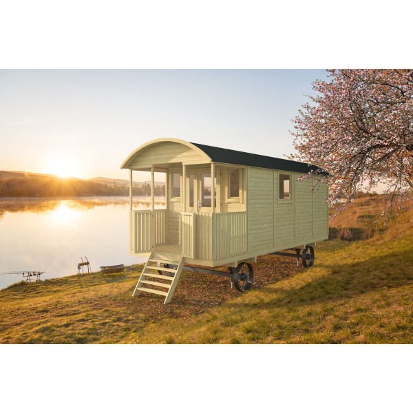 Circuswagen Johnny | 19mm | vuren onbehandeld | 600 x 240 cm | excl. onderstel