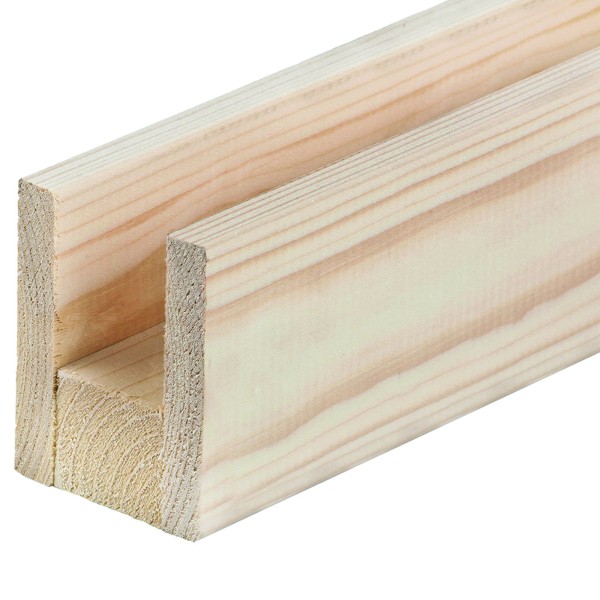 NE vuren H/U profiel 44-58 mm, 220 cm, onbehandeld, geschaafd