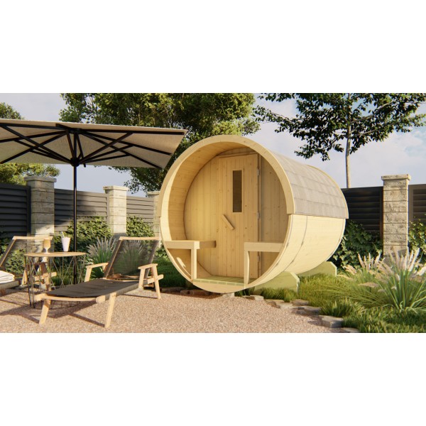 Saunabarrel | Ø205 x 250 cm | 38 mm | onbehandeld vuren