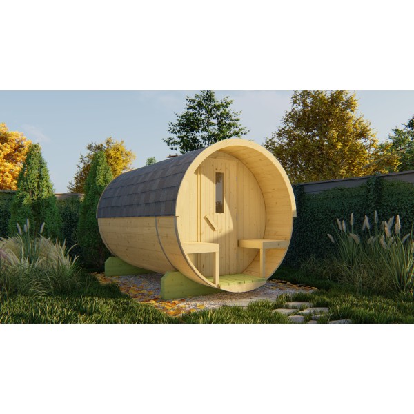 Saunabarrel | Ø205 x 300 cm | 38 mm | onbehandeld vuren