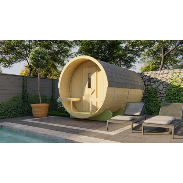 Saunabarrel | Ø205 x 350 cm | 38 mm | onbehandeld vuren