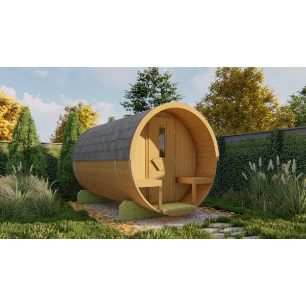 Saunabarrel | Ø205 x 300 cm | 42 mm | Thermowood