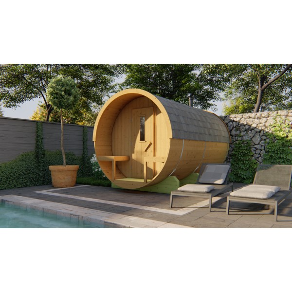 Saunabarrel | Ø205 x 350 cm | 42 mm | Thermowood