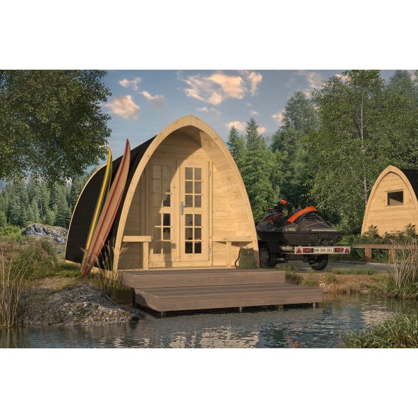 Camping POD 400 | 28 mm | vuren onbehandeld