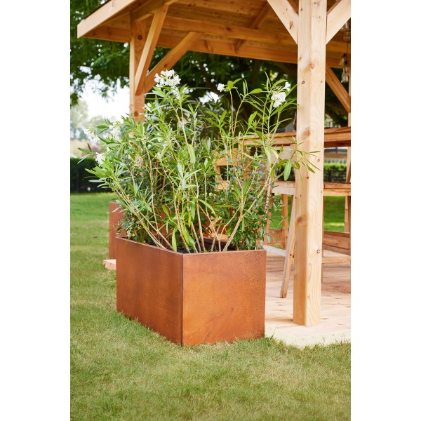 Bloembak cortenstaal Hudson 500x900x500mm 2 Bloembak cortenstaal Hudson 500x900x500mm - Afbeelding 2