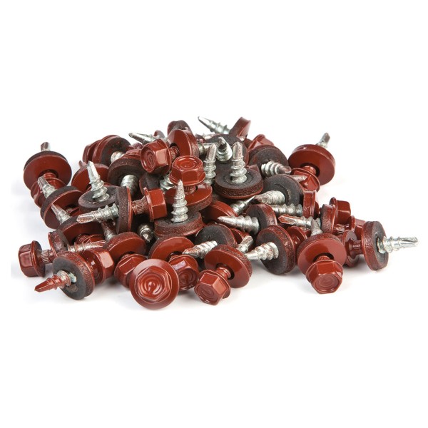 Aquapan / Easypan schroeven - rood - 20 mm - doos van 40 stuks