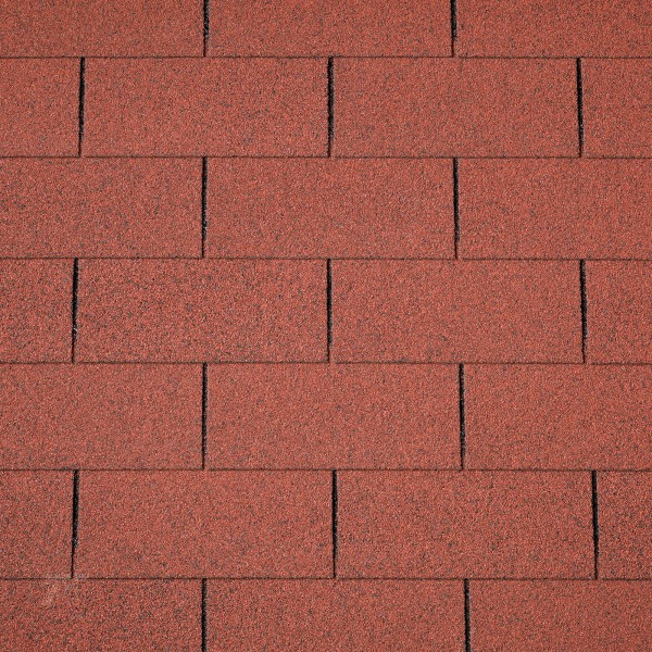 Dakshingles recht rood - pak 3 m²