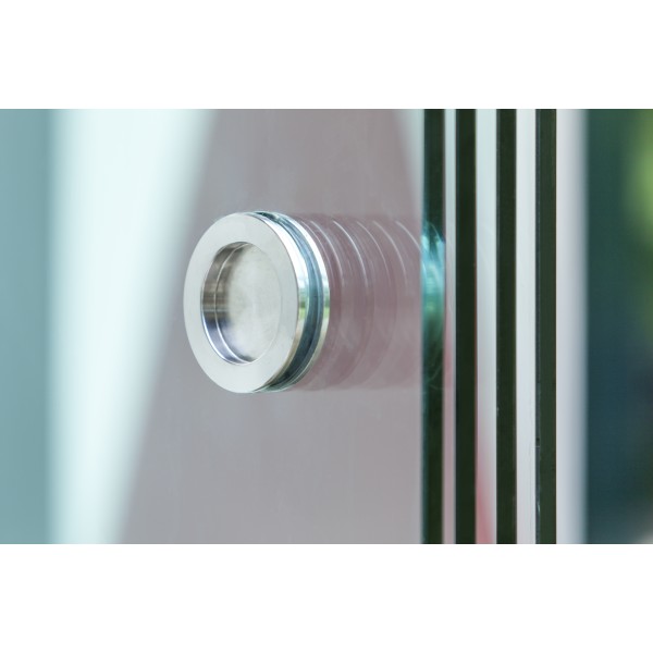 Deurgreep plakhandvat RVS rond 65 mm, set van 2