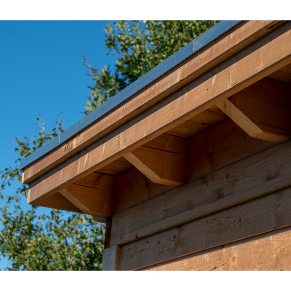 Platdak verblijf Odense XXL Uitbreidingset Red Class Wood 300 x 460 cm excl. EPDM